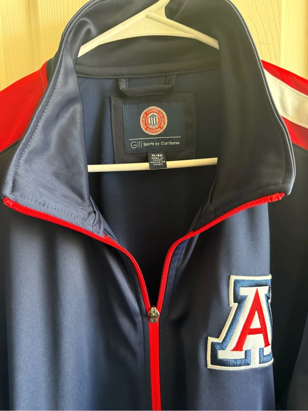 Arizona Wildcats Navy & Red Men's Track Jacket with Logo